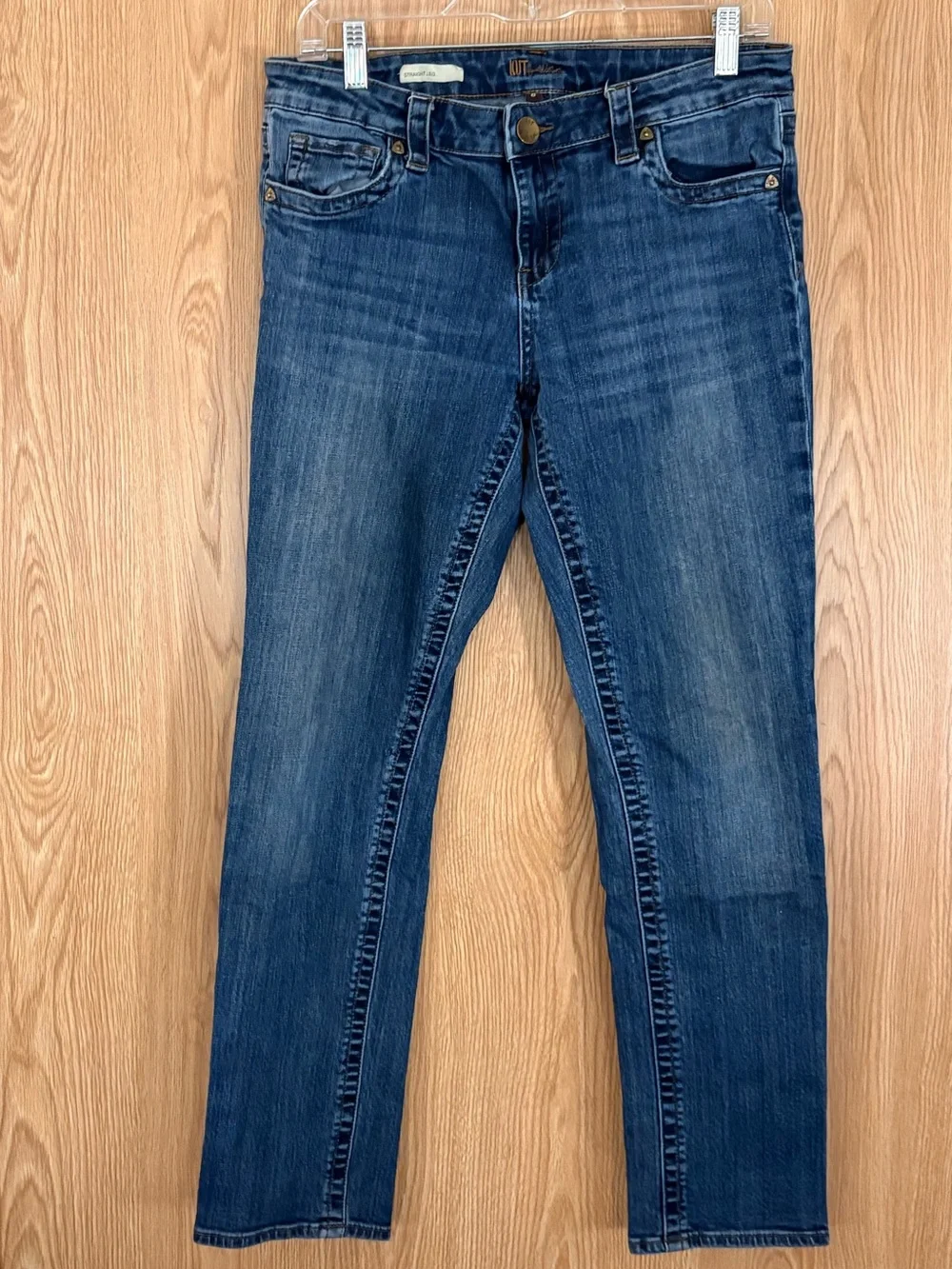 Kut from the Kloth Straight Leg Jeans in Dark Blue Wash